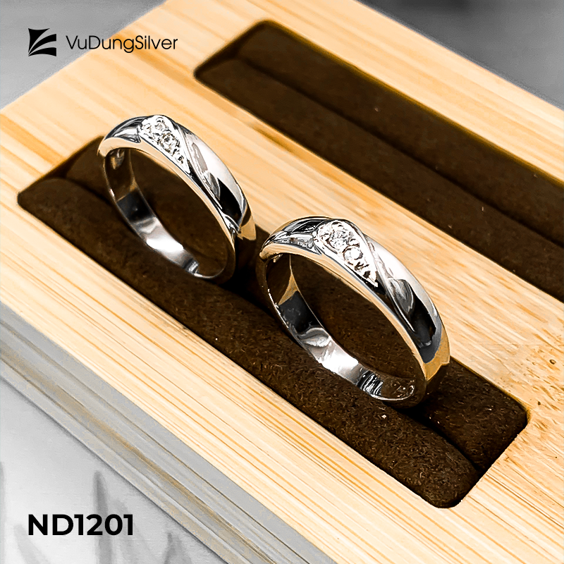 Nhẫn đôi bạc ND1201