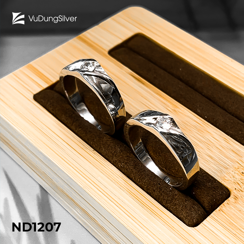 Nhẫn đôi bạc ND1207