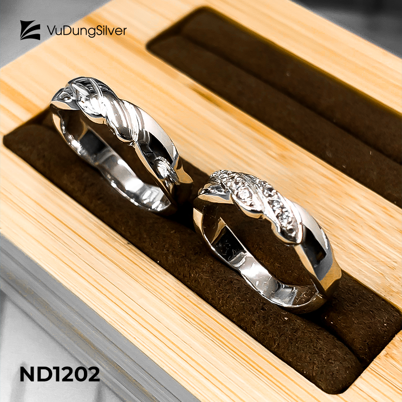 Nhẫn đôi bạc ND1202