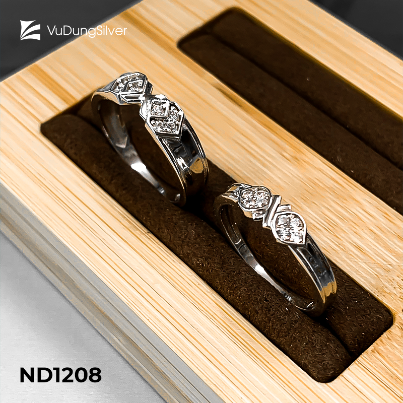 Nhẫn đôi bạc ND1208