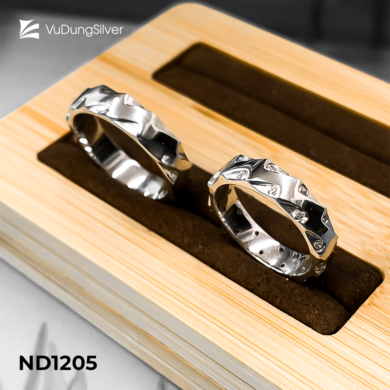 Nhẫn đôi bạc ND1205